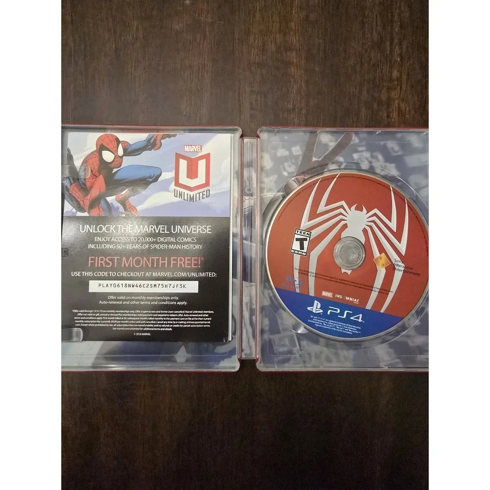 Marvel Spider Man Rare Steelbook Steel book PS4 Size EXCELLENT CONDITION